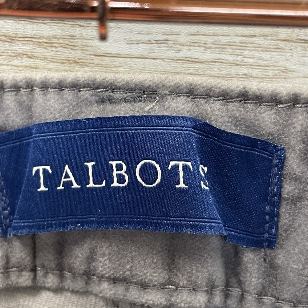 Talbots Womens 6 Pants Velvet‎ Velour Gray High-Waist Straight Leg - Picture 5 of 10